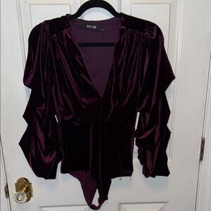 DO+BE Women's Purple Velvet Top